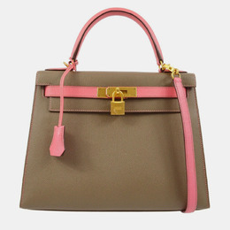 Hermes: Серая сумка  Kelly 28