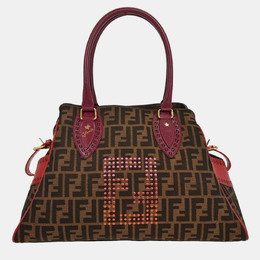 Fendi: Коричневая сумка  Zucca
