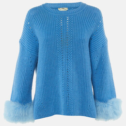 Fendi: Голубой свитер  Blue