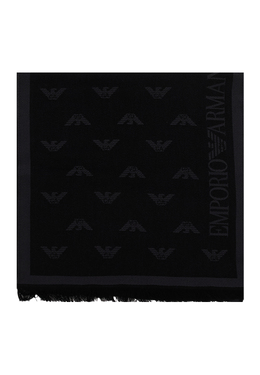 EMPORIO ARMANI: Чёрный шарф 