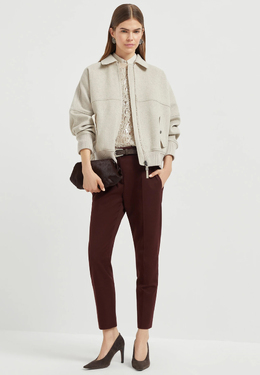 BRUNELLO CUCINELLI: Бордовые брюки 