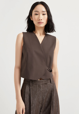 BRUNELLO CUCINELLI: Коричневый жилет 