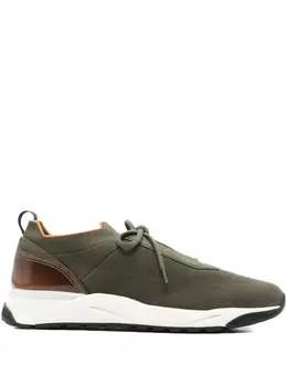 Santoni: Зелёные кроссовки 