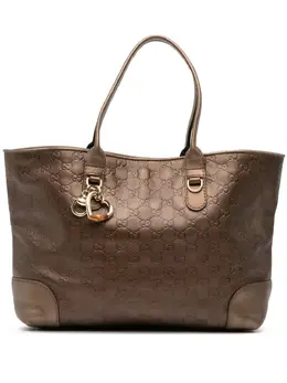Gucci Pre-Owned: Коричневая сумка-шоппер 