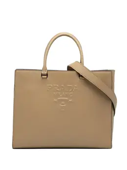 Prada Pre-Owned: Коричневая сумка-шоппер 
