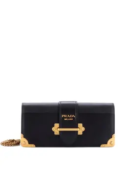 Prada Pre-Owned: Чёрный клатч 