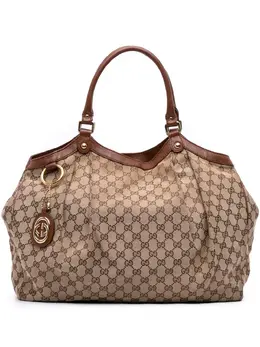 Gucci Pre-Owned: Коричневая сумка-шоппер 