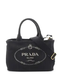 Prada Pre-Owned: Чёрная сумка-шоппер 
