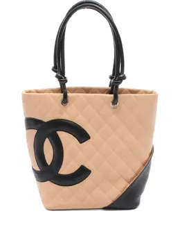 CHANEL Pre-Owned: Серебристая сумка-шоппер 