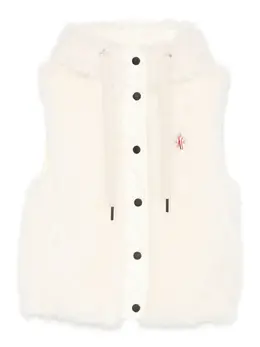 Moncler: Жилет из искусственного меха 