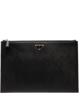 Prada Pre-Owned: Чёрный клатч 