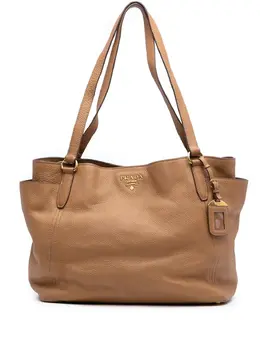 Prada Pre-Owned: Коричневая сумка-шоппер 