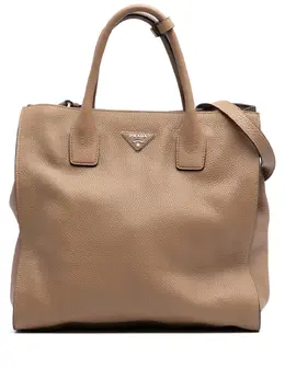 Prada Pre-Owned: Коричневая сумка-шоппер 