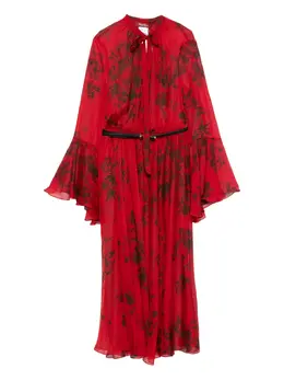Max Mara: Платье с растительным принтом 