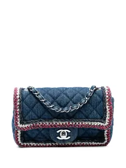 CHANEL Pre-Owned: Голубая сумка через плечо 