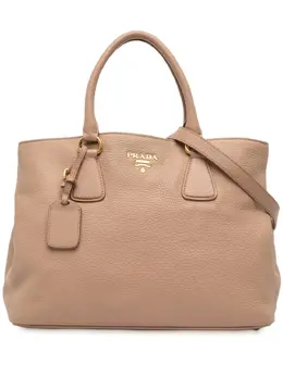 Prada Pre-Owned: Коричневая сумка-шоппер 