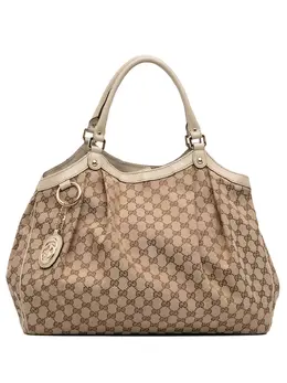 Gucci Pre-Owned: Коричневая сумка-шоппер 