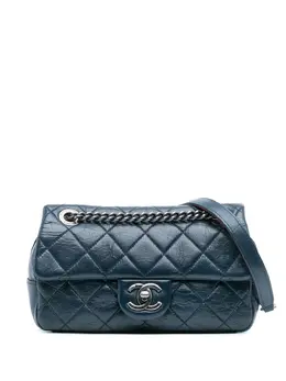 CHANEL Pre-Owned: Голубая сумка через плечо 