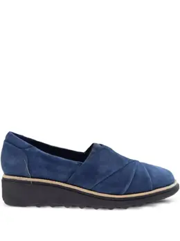 Clarks Originals: Синие лоферы 