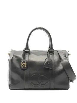 CHANEL Pre-Owned: Чёрная сумка-шоппер 