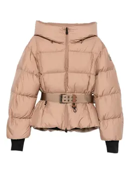 Moncler: Бежевая куртка 
