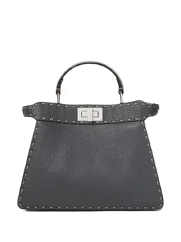 FENDI: Синяя сумка-шоппер  Peekaboo ISeeU