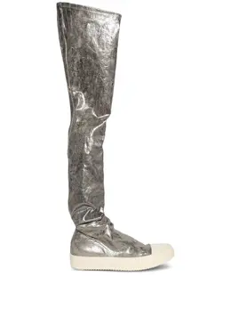 Rick Owens DRKSHDW: Серебристые ботинки 