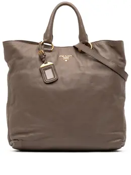 Prada Pre-Owned: Серая сумка-шоппер 