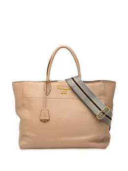 Prada Pre-Owned: Коричневая сумка-шоппер 