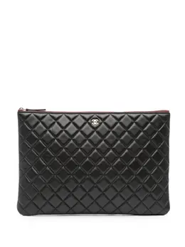 CHANEL Pre-Owned: Чёрный клатч 