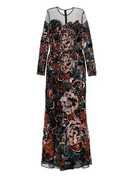 Elie Saab: Платье с растительным принтом 