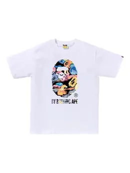 A BATHING APE®: Белая футболка 