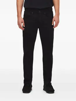 7 For All Mankind: Чёрные джинсы  Slimmy