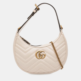Gucci: Белая сумка  GG Marmont