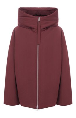 Jil Sander: Бордовый пуховик 