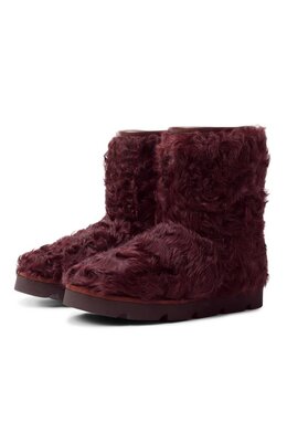 Brunello Cucinelli: Бордовые ботинки 