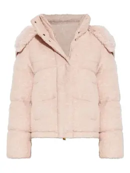 Moncler: Розовая куртка 