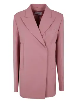 Sportmax: Розовый жакет 