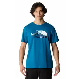 The North Face: Синяя футболка  Mountain Line