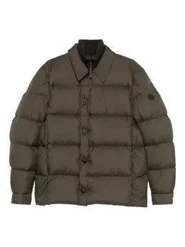 Moncler: Зелёная куртка 