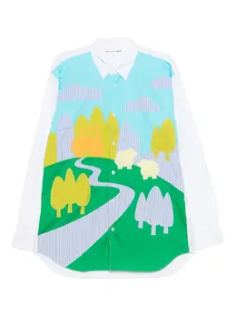 Comme Des Garçons Shirt: Рубашка с принтом 
