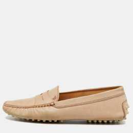 Tod's: Бежевые мокасины 
