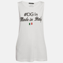 Dolce & Gabbana: Белая майка  DG