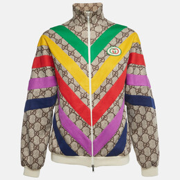 Gucci: Бежевая куртка  GG