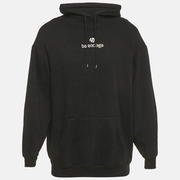 Balenciaga: Чёрная толстовка 