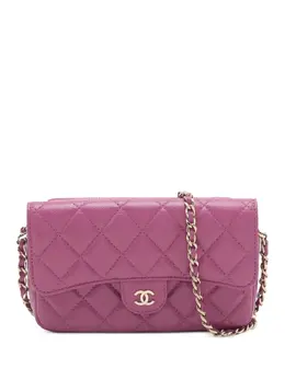 CHANEL Pre-Owned: Серебристая сумка через плечо 