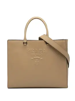 Prada Pre-Owned: Коричневая сумка-шоппер 