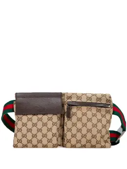 Gucci Pre-Owned: Коричневая поясная сумка 