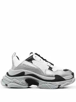 Balenciaga: Чёрные кроссовки  Triple S