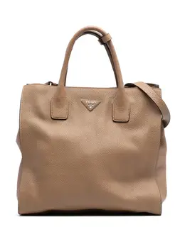 Prada Pre-Owned: Коричневая сумка-шоппер 